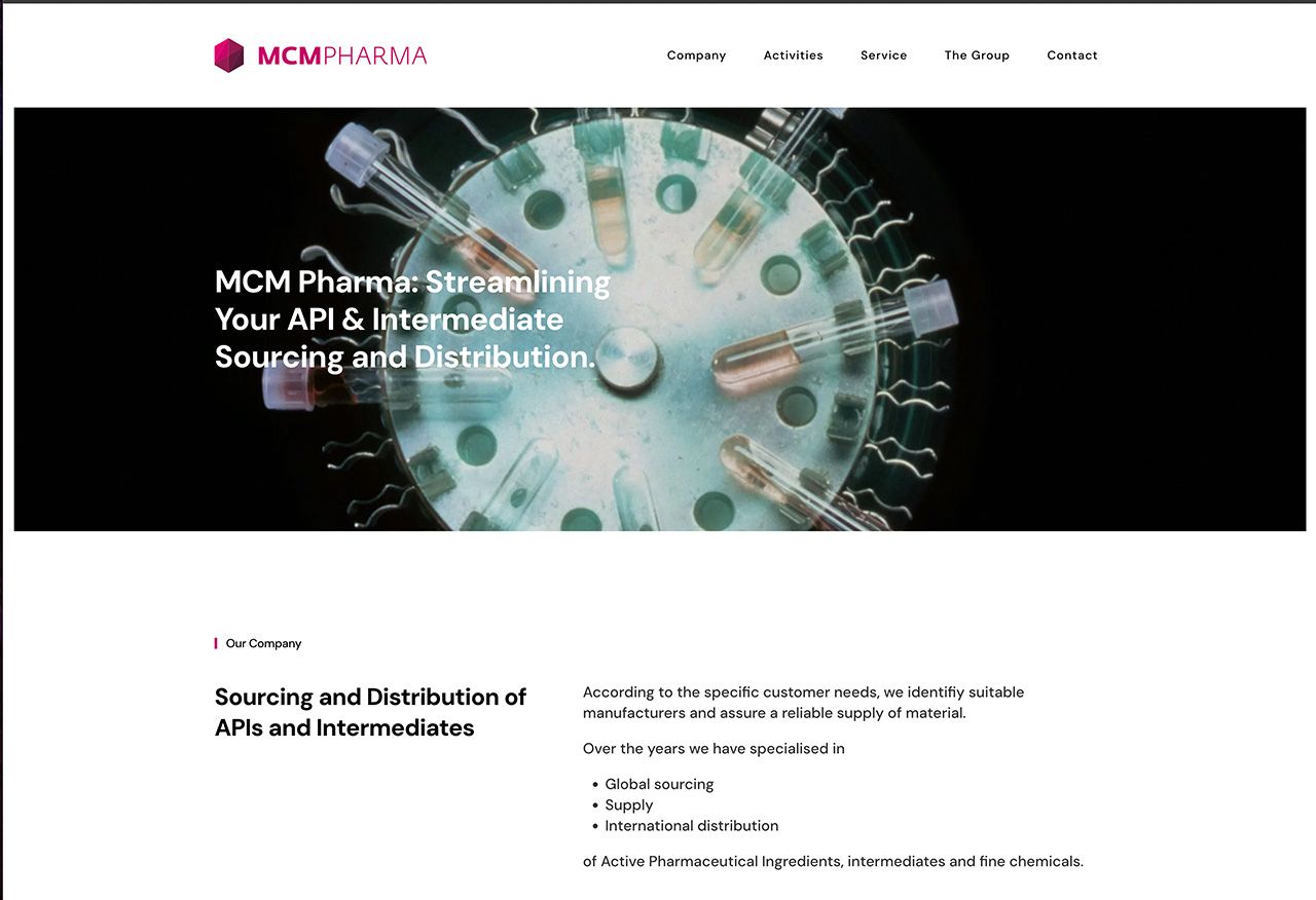 Webdesign Hamburg für MCM Pharma